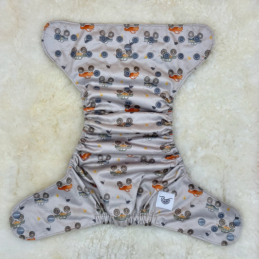 Emerald Cloth Co Monster Trucks AWJ Pocket Diaper