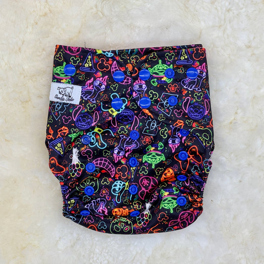 Sweet Cheeks Neon Characters AWJ Pocket Diaper