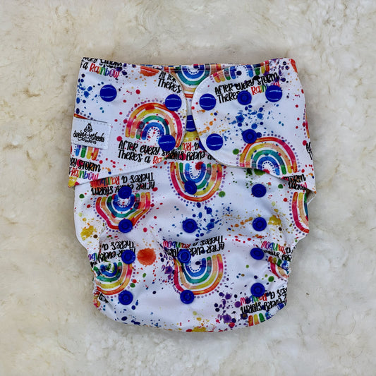 Sweet Cheeks Rainbow After the Storm AWJ Pocket Diaper