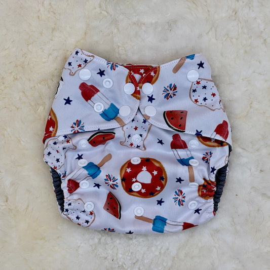 Stock Show Baby Patriotic Celebration USA AWJ Pocket Diaper