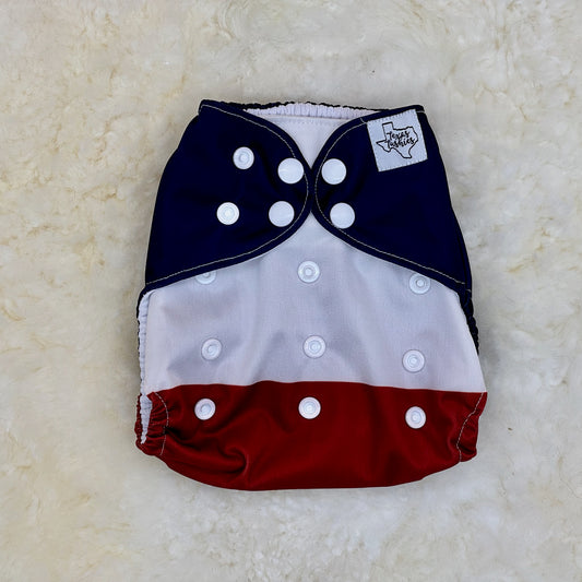 Texas Tushies State Flag AWJ Pocket Diaper