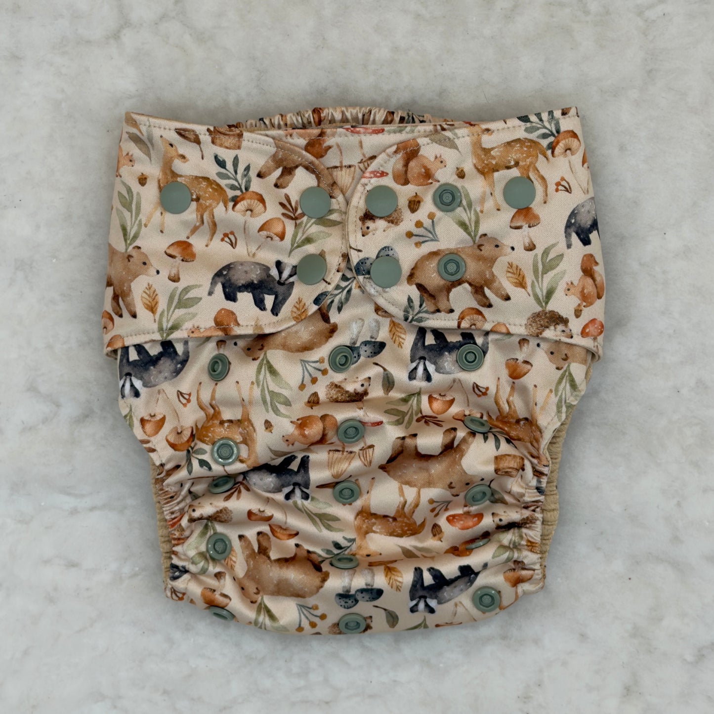Emerald Cloth Co. Woodland Animals AWJ Pocket Diaper