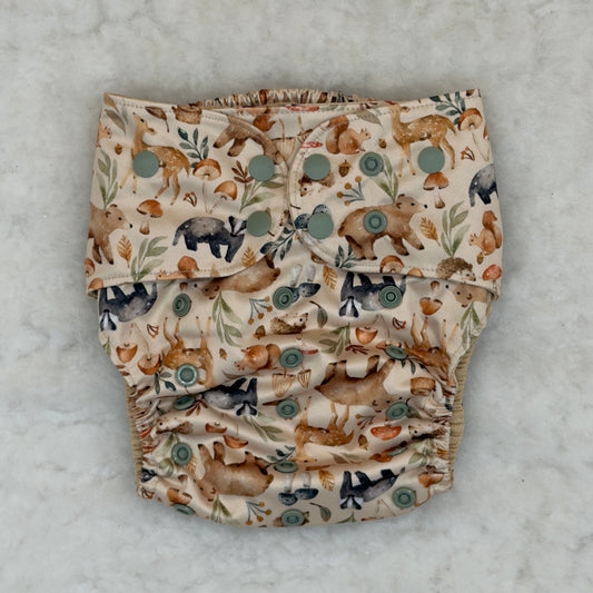 Emerald Cloth Co. Woodland Animals AWJ Pocket Diaper
