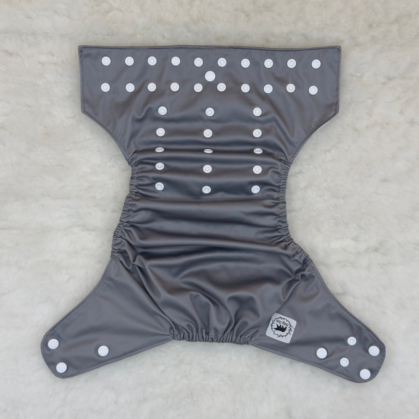 Teddy Tails Solid Gray AWJ Pocket Diaper