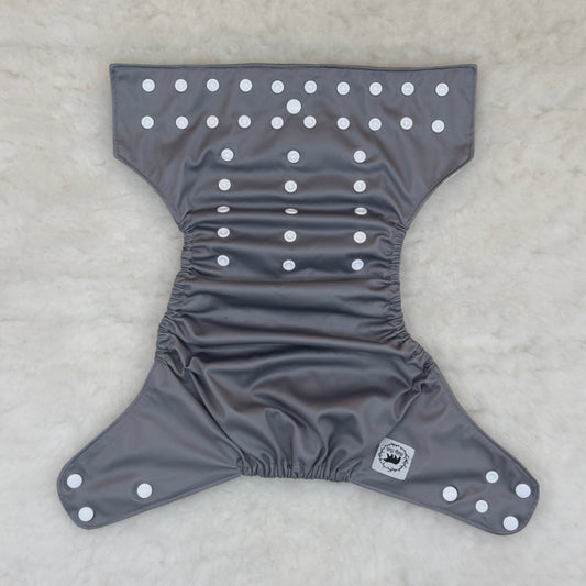 Teddy Tails Solid Gray AWJ Pocket Diaper