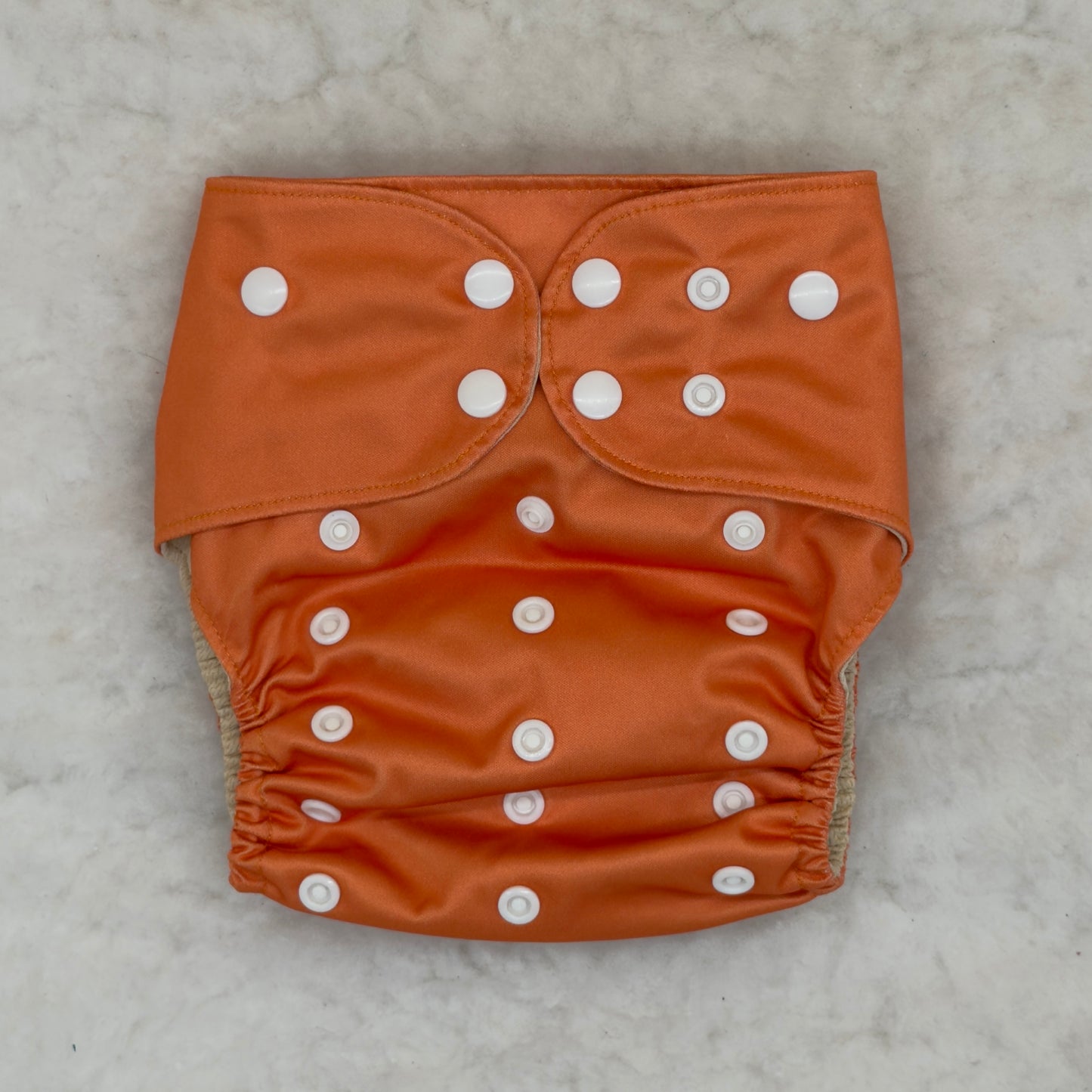 Emerald Cloth Co. Solid Orange AWJ Pocket Diaper