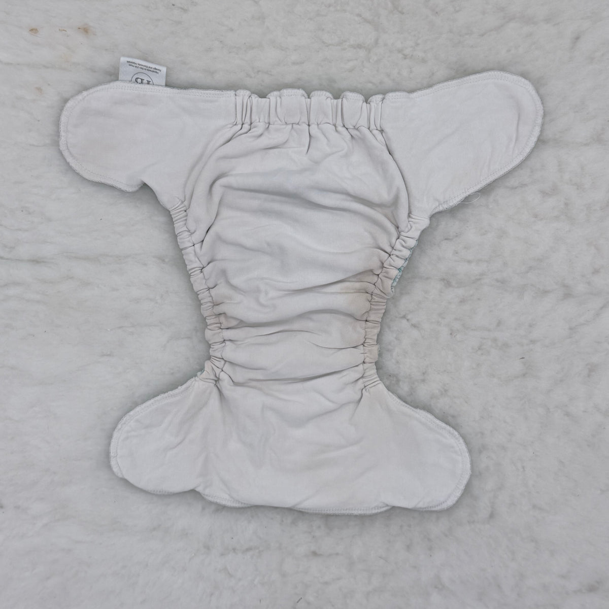 Highland Baby Co Aqua Blue Watercolor Fitted Cloth Diaper