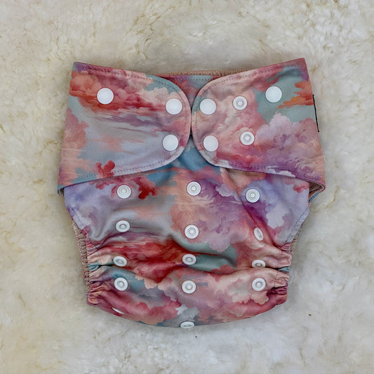 Little Haven Cloth Pink Watercolor AWJ Pocket Diaper