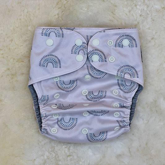 Little Haven Cloth Neutral Rainbow AWJ Pocket Diaper