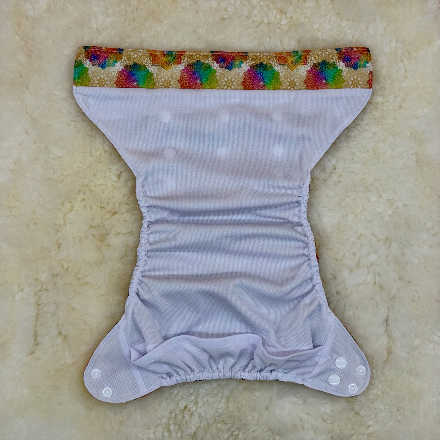 Texas Tushies Rainbow Mandala AWJ Pocket Diaper