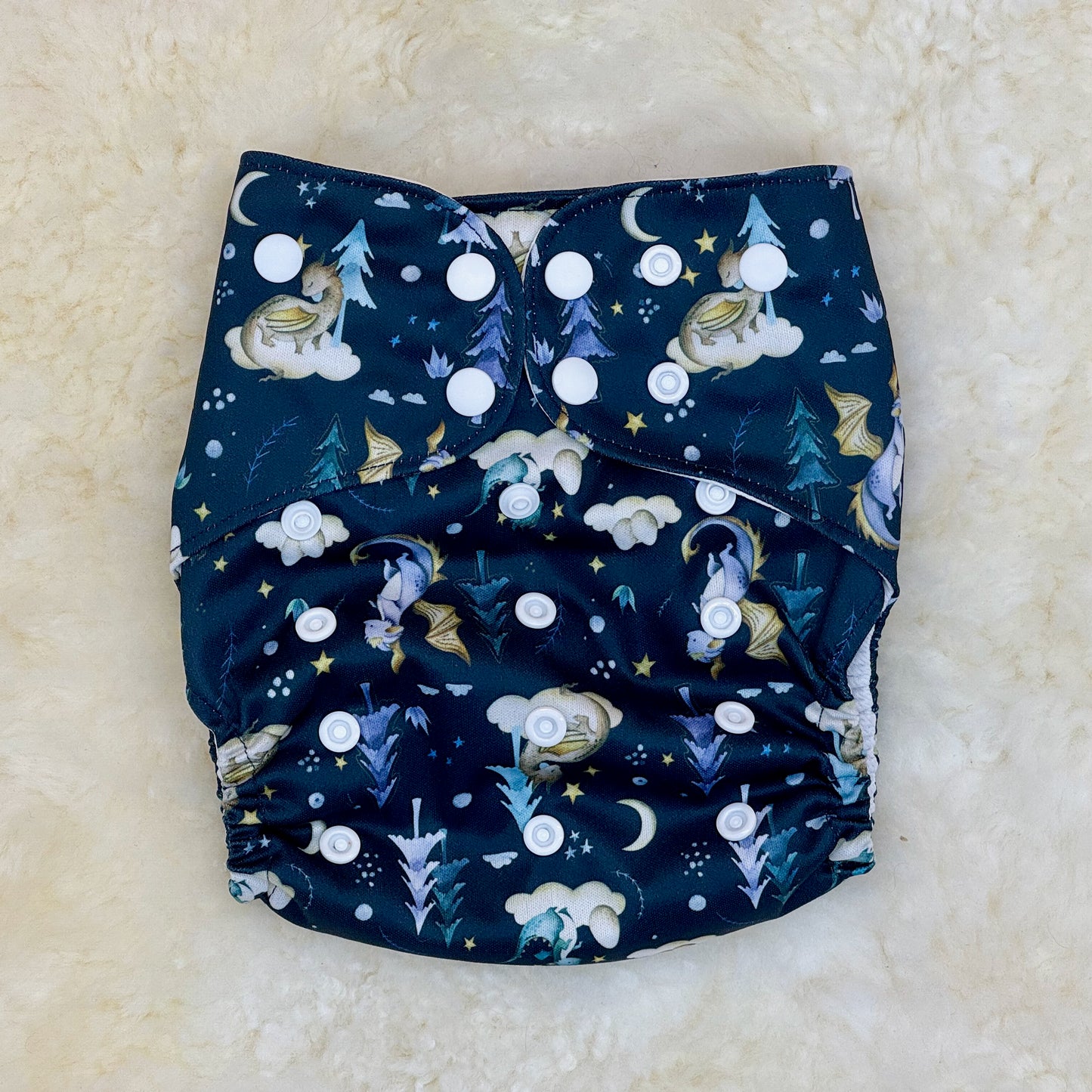 Stout House Baby Dragon AWJ Pocket Diaper - Stained