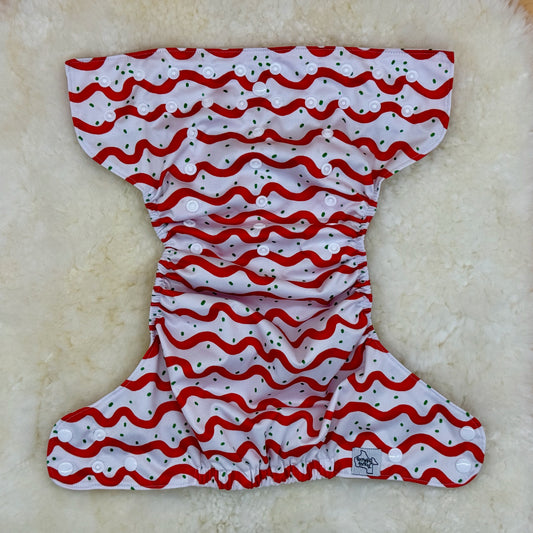 Texas Tushies Christmas Tree Cake AWJ Pocket Diaper