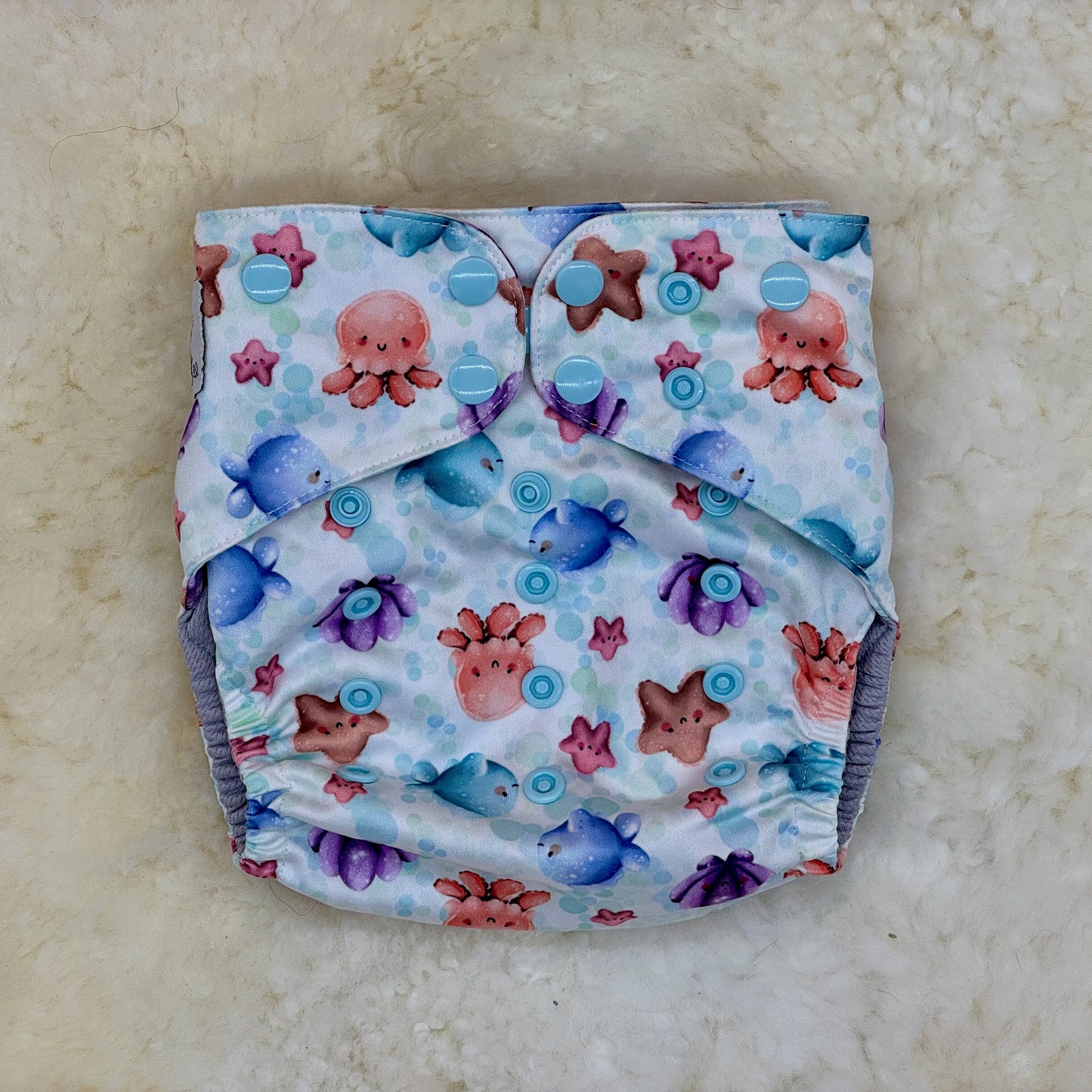 Wickham Wild Ocean Animals AWJ Pocket Diaper