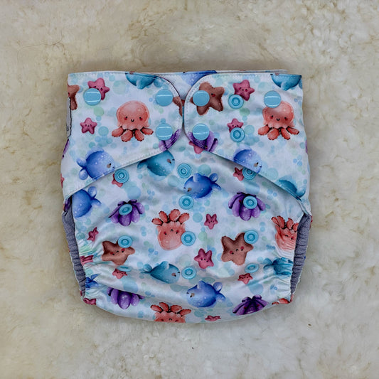 Wickham Wild Ocean Animals AWJ Pocket Diaper
