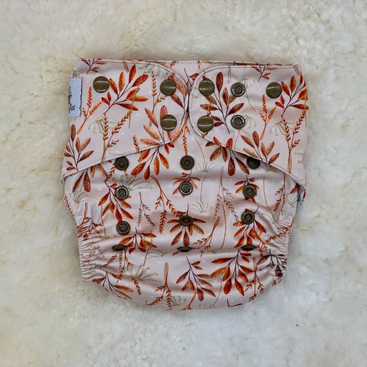 Wickham Wild Bronze Floral AWJ Pocket Diaper