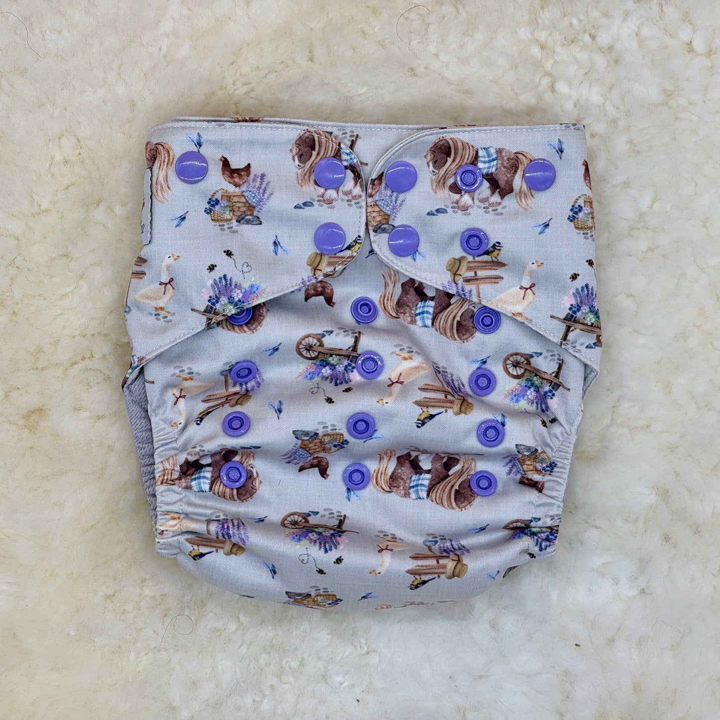 Wickham Wild Goose Lavender Garden AWJ Pocket Diaper