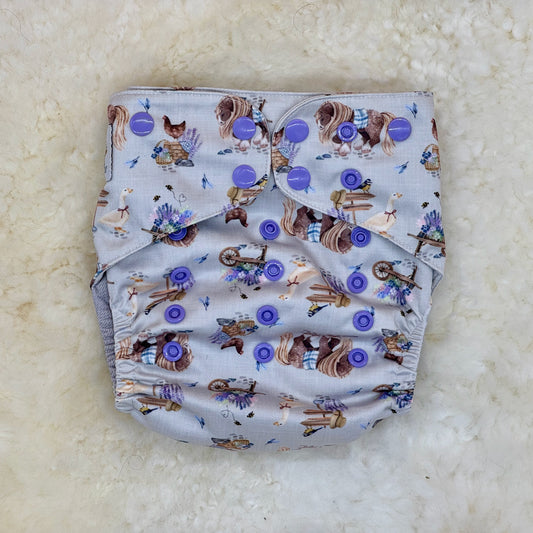 Wickham Wild Goose Lavender Garden AWJ Pocket Diaper