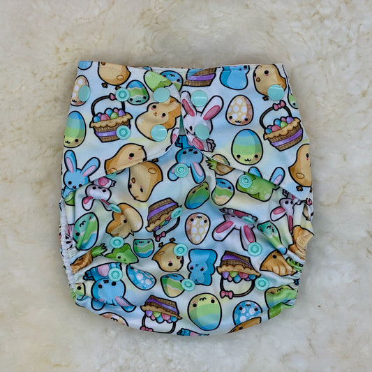Texas Tushies Easter Marshmallow XL AWJ Pocket Diaper
