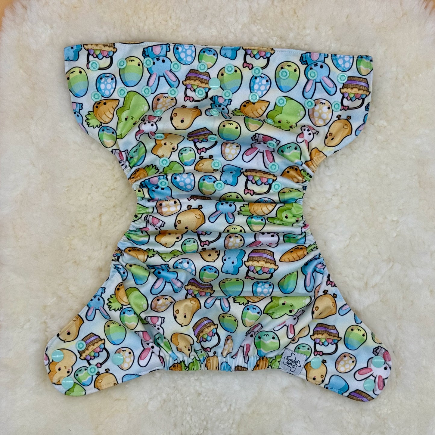 Texas Tushies Easter Marshmallow XL AWJ Pocket Diaper
