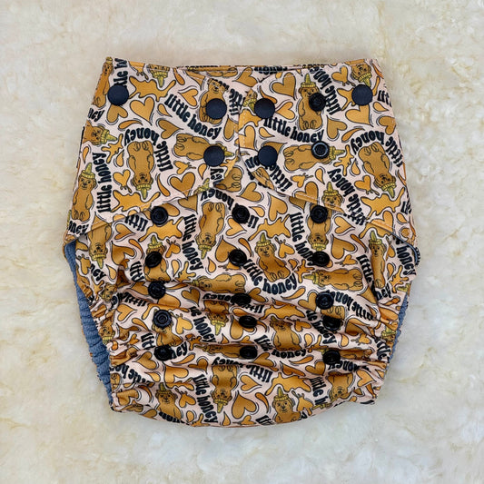 Basic Stitch Little Honey Bear AWJ Pocket Diaper
