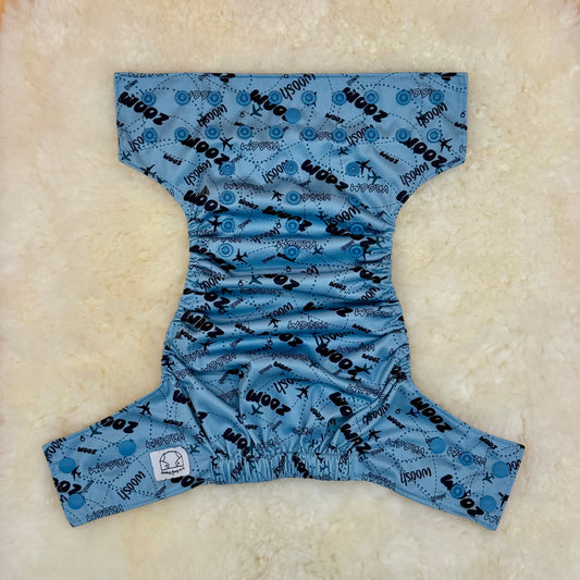 La La Booty Zoom Planes AWJ Pocket Diaper