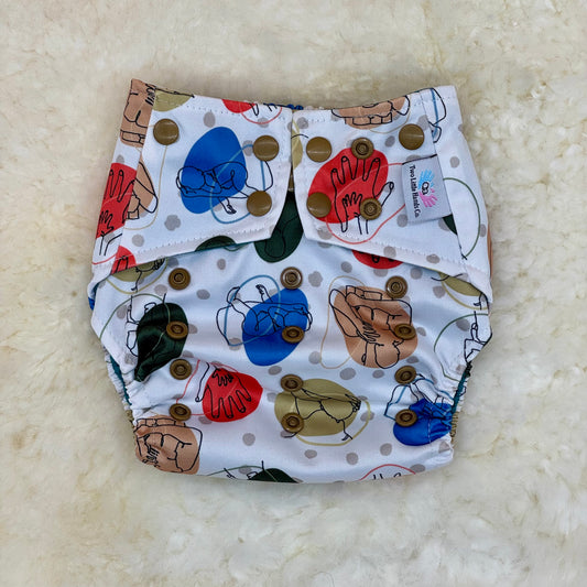 Two Little Hands Co Sign Language AWJ Pocket Diaper
