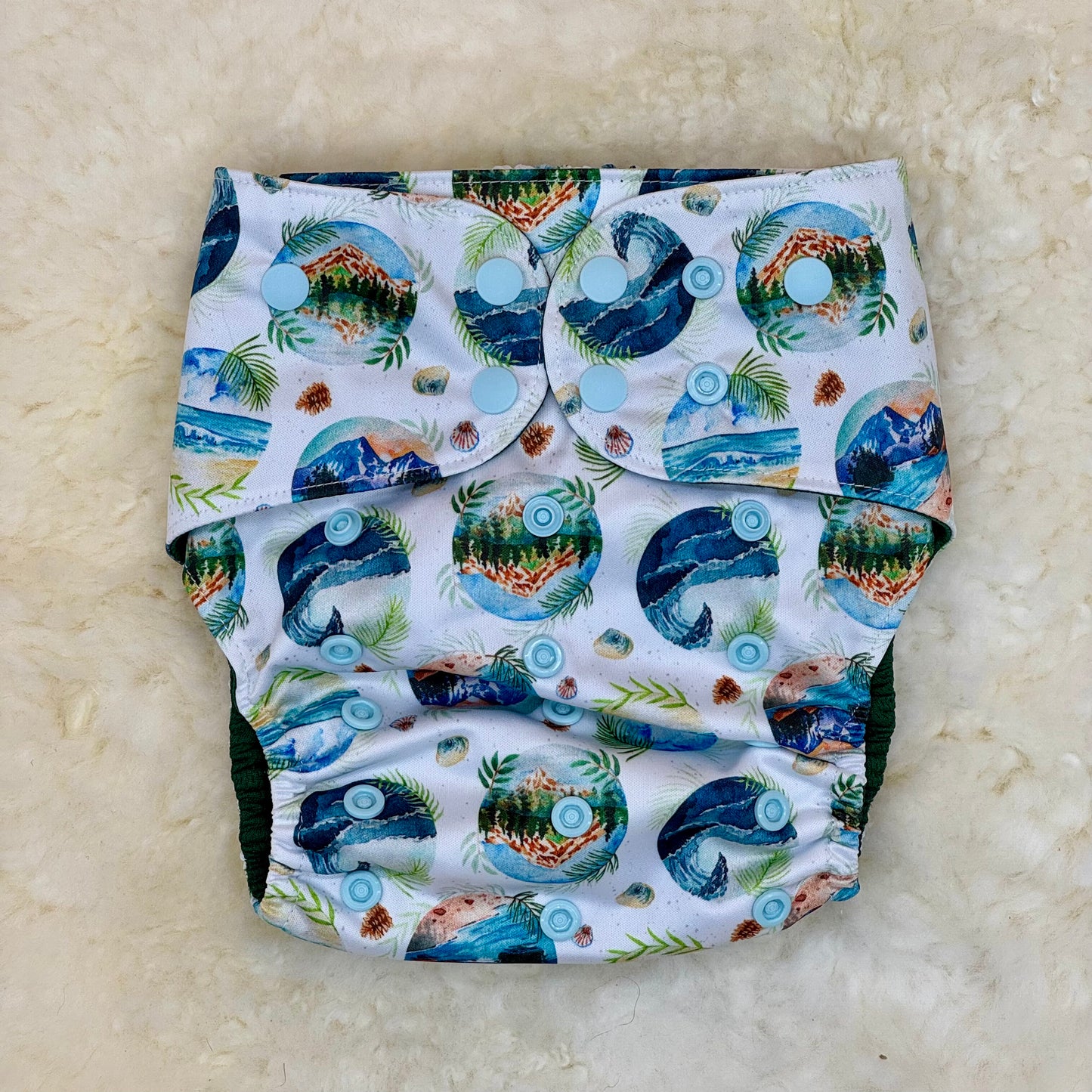 Emerald Cloth Co Hawaii Tropical AWJ Pocket Diaper