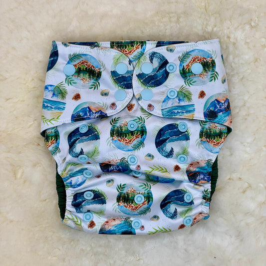 Emerald Cloth Co Hawaii Tropical AWJ Pocket Diaper