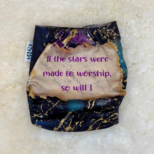 Suga Bum Night Sky Stars Worship AWJ Pocket Diaper