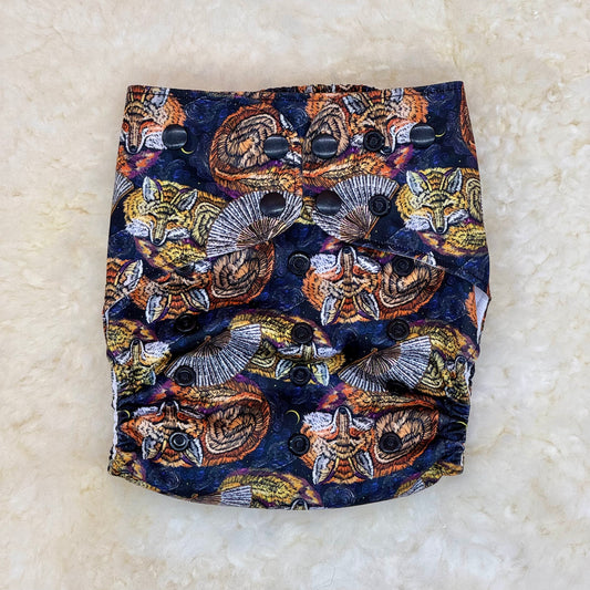 Stout House Fox Fan AWJ Pocket Diaper - Loose Elastic