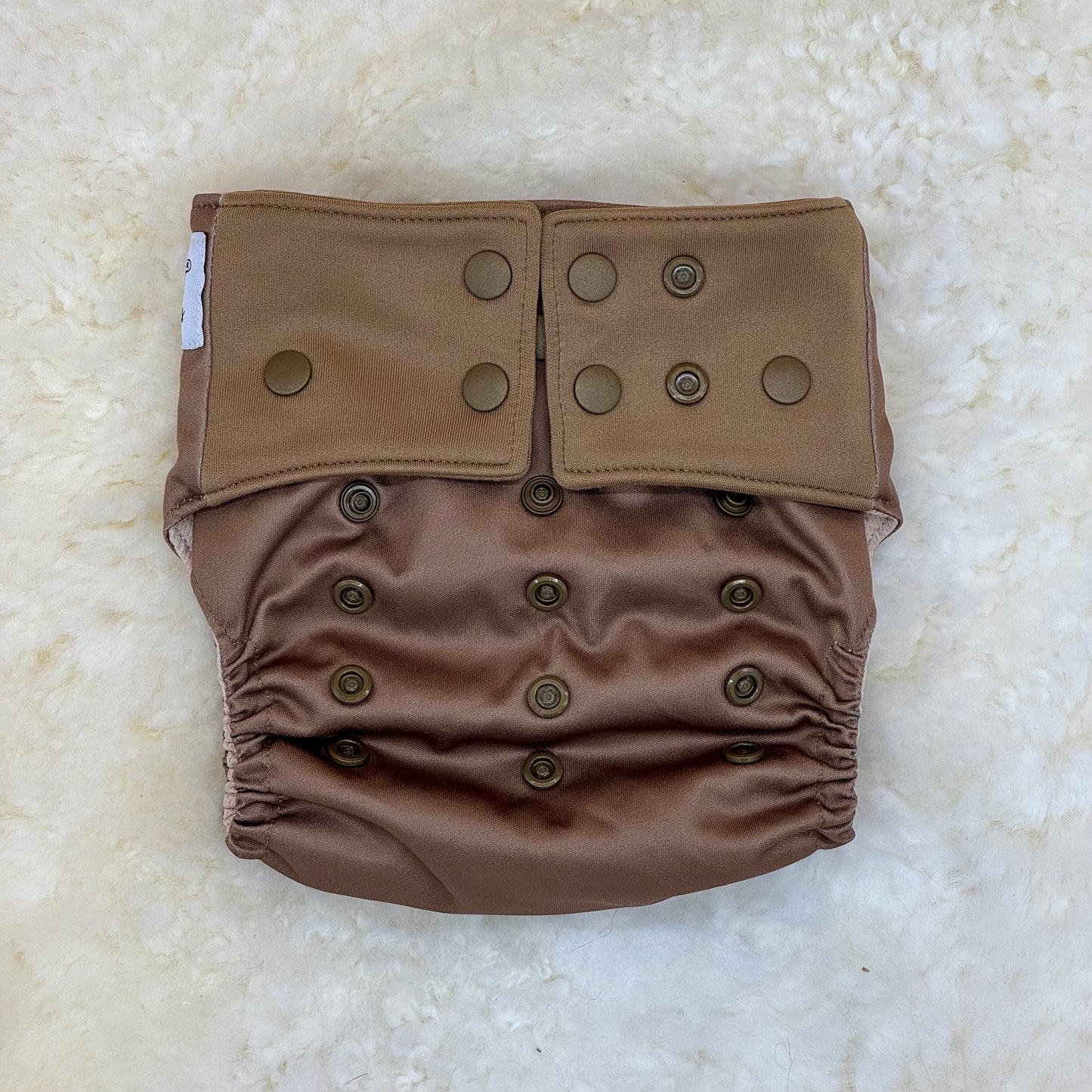 La La Booty Solid Brown Tan AWJ Pocket Diaper