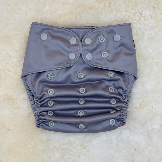 Little Haven Cloth Solid Silver Gray AWJ Pocket Diaper