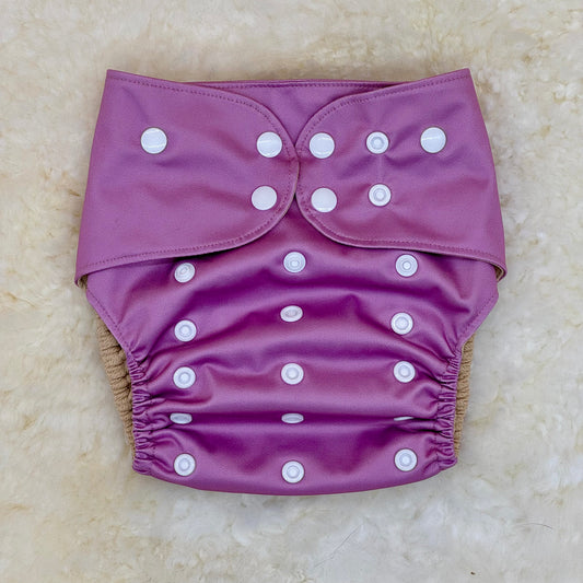 Emerald Cloth Co Solid Pink Purple AWJ Pocket Diaper