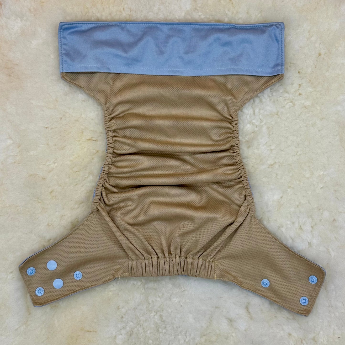 La La Booty Solid Light Blue AWJ Pocket Diaper - Imperfect