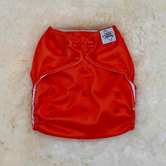 Texas Tushies Solid Red AWJ Pocket Diaper