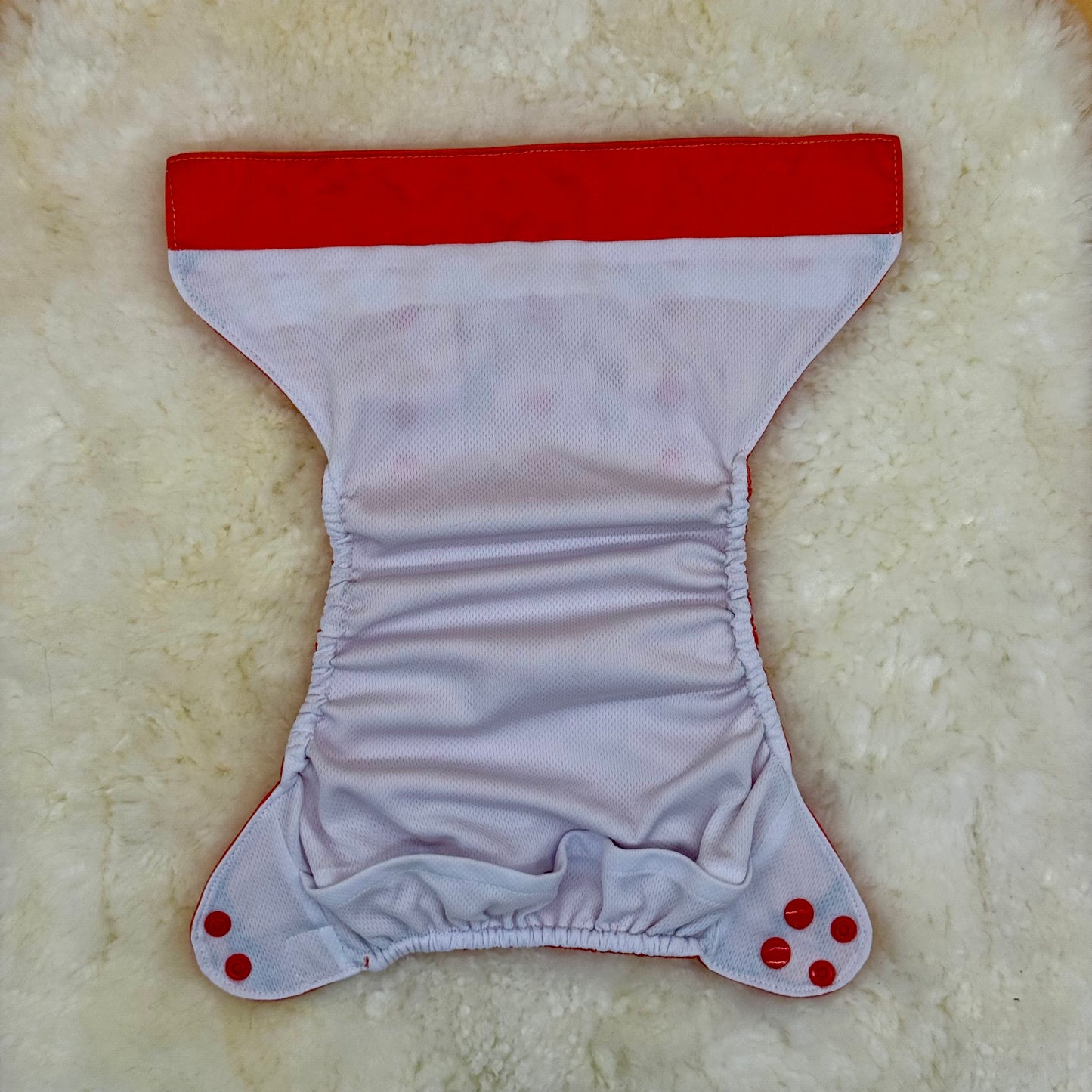 Texas Tushies Solid Red AWJ Pocket Diaper