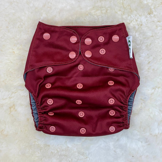 Suga Bums Solid Burgundy AWJ Pocket Diaper