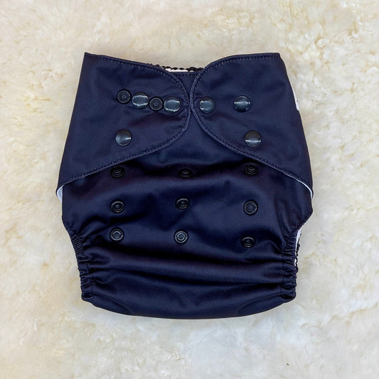 Nora’s Nursery Solid Black AWJ Pocket Diaper