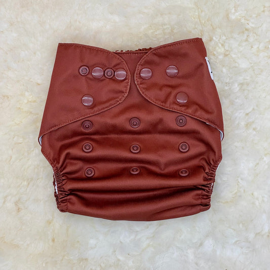 Nora’s Nursery Solid Brown AWJ Pocket Diaper