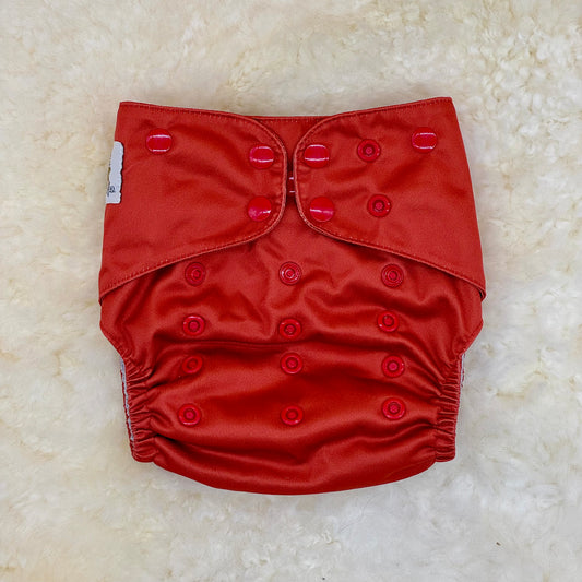 Wickham Wild Solid Dark Red AWJ Pocket Diaper