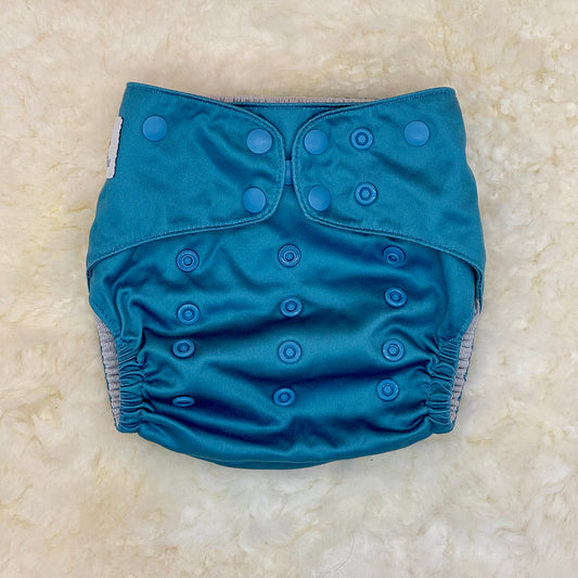 Wickham Wild Solid Teal Blue AWJ Pocket Diaper