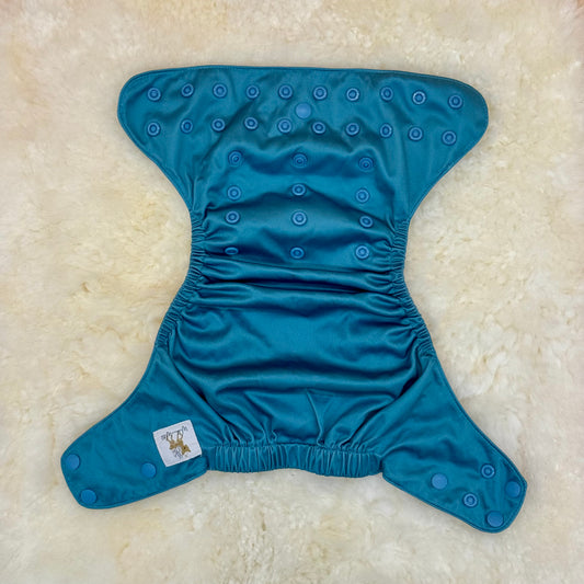 Wickham Wild Solid Teal Blue AWJ Pocket Diaper