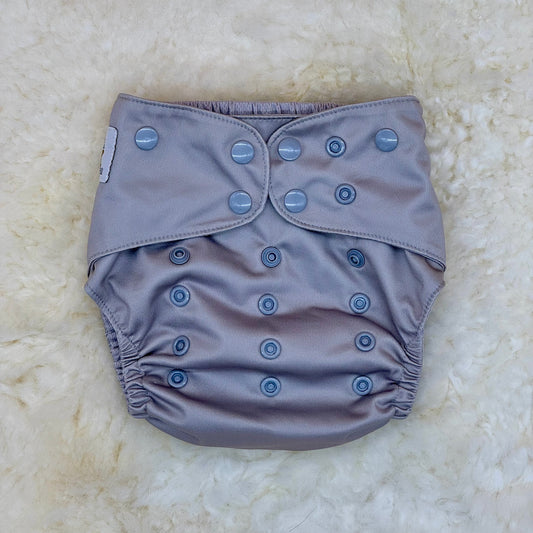 Little Haven Cloth Solid Silver AWJ Pocket Diaper
