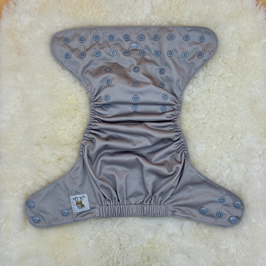 Little Haven Cloth Solid Silver AWJ Pocket Diaper