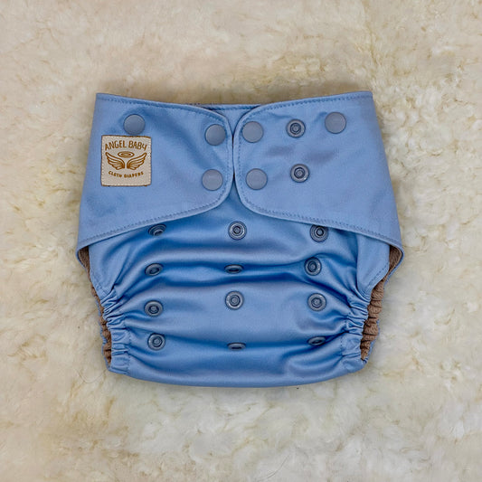 Angel Baby Cloth Solid Light Blue AWJ Pocket Diaper