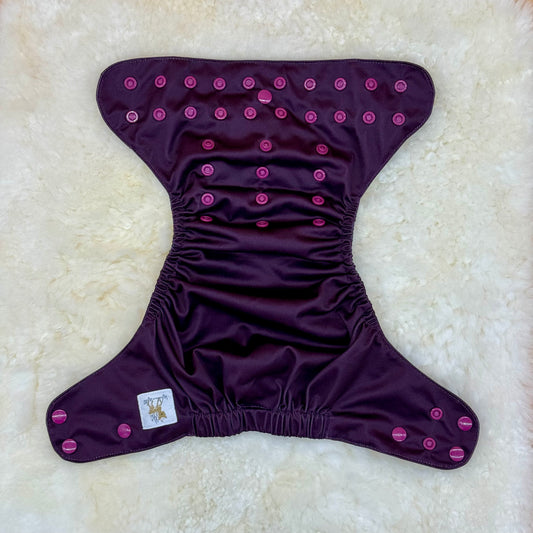 Wickham Wild Solid Dark Wine Color  AWJ Pocket Diaper