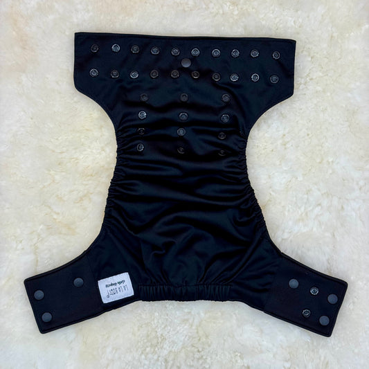 La La Booty Solid Black AWJ Pocket Diaper