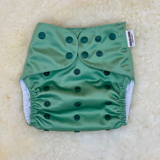 Beach Buns Solid Light Green AWJ Pocket Diaper