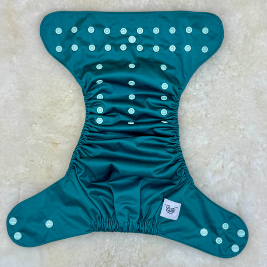 Emerald Cloth Co Solid Teal AWJ Pocket Diaper