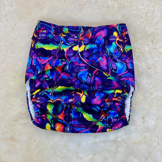 Fajardo’s Family Decor Neon Rainbow Colors AWJ Pocket Diaper